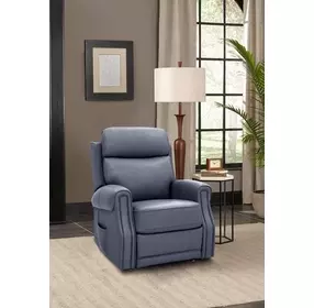 Lance Sorrento Ocean Leather Power Lift Recliner with Power Lumbar and USB Charging
