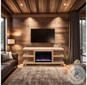 Laurel Canyon Natural 65" Fireplace TV Stand