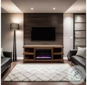 Laurel Canyon Oak Bourbon 65" Fireplace TV Stand