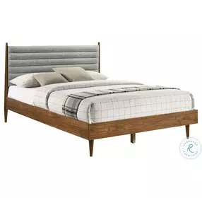 Artemio Walnut And Gray Platform Bedroom Set