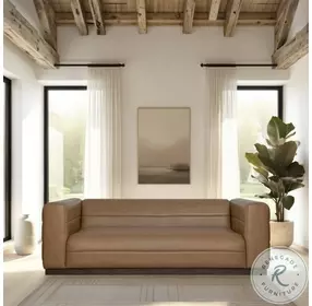 Brea Brown Performance Fabric 91" Sofa