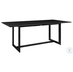 Cayman Black Outdoor Patio Rectangular Dining Room Set