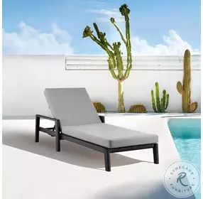 Cayman Gray Outdoor Patio Adjustable Lounge Chaise