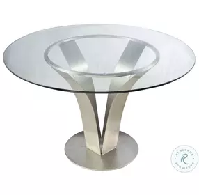 Cleo Stainless Steel Contemporary Dining Room Set