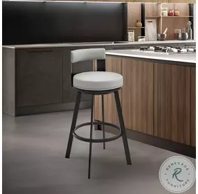 Flynn Light Gray 26" Swivel Counter Height Stool
