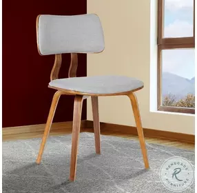 Jaguar Gray Fabric Mid Century Dining Chair