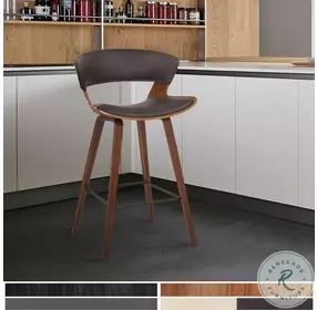 Jagger Black Faux Leather Modern 26" Counter Height Stool