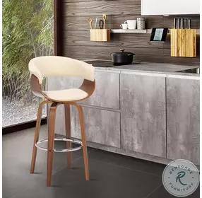 Julyssa Cream 26" Swivel Counter Height Stool