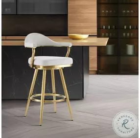 Justin Silver Swivel Counter Height Stool