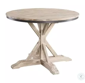Keaton Natural Round Dining Room Set