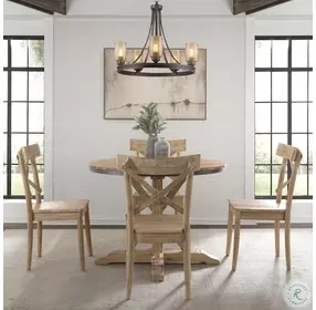 Keaton Natural Round Dining Table