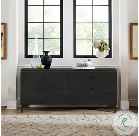 Legend Black Glaze 6 Drawer Dresser