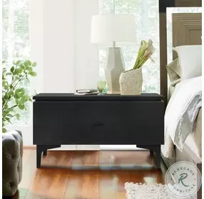 Legend Black Glaze Ash Veneer 1 Drawer Nightstand
