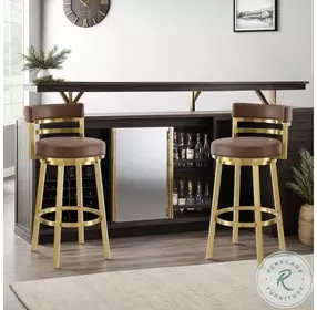 Madrid Vintage Coffee Swivel Bar Stool