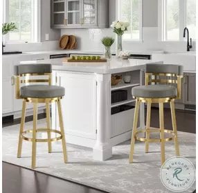 Madrid Vintage Gray Swivel Counter Height Stool