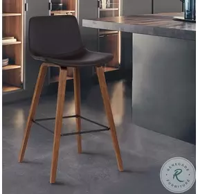 Maddie Brown Faux Leather Contemporary 26" Counter Height Stool