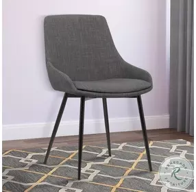Mia Charcoal Fabric Contemporary Dining Chair