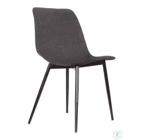 Monte Charcoal Faux Leather Dining Chair