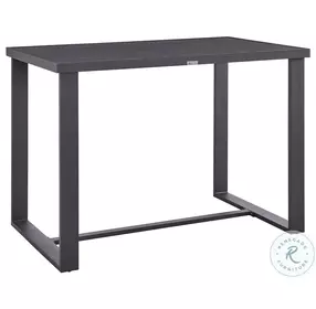Menorca Gray Outdoor Patio Bar Table Set
