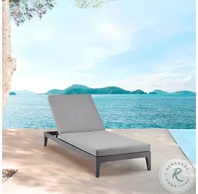 Menorca Gray Outdoor Patio Adjustable Lounge Chaise