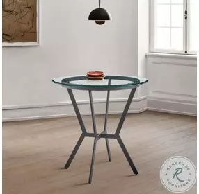Naomi Black Round Bar Table