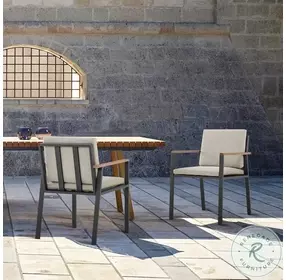 Nofi Taupe Outdoor Patio Dining Chair Set Of 2