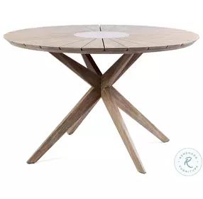 Oasis Brown Outdoor Round Dining Room Set