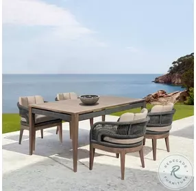 Orbit Brown Outdoor Patio Dining Table