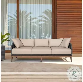 Orbit Taupe Performance Fabric Outdoor Patio Living Room Set