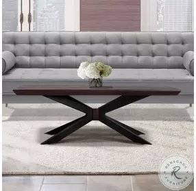 Pirate Coffee Bean Brush And Natural Black Modern Coffee Table