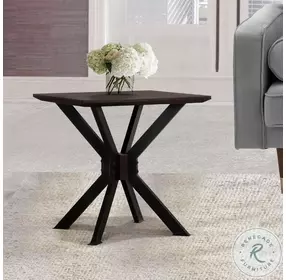 Pirate Coffee Bean Brush And Natural Black Modern End Table