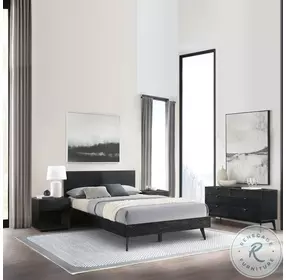 Petra Black Queen Platform Bed