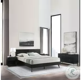 Petra Black 1 Drawer Nightstand