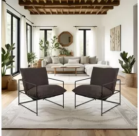 Rogan Brown Upholstered Accent Chair