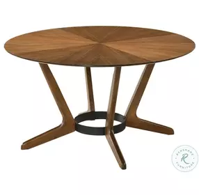 Santana Walnut Round Dining Room Set