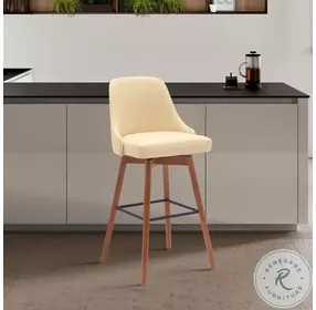 Sicily Cream Swivel 30" Bar Stool