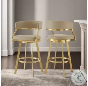Saturn Light Sand Swivel Counter Height Stool