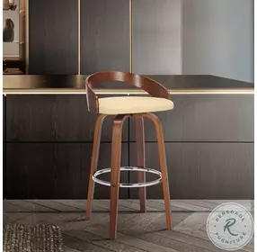 Sonia Cream 26" Swivel Counter Height Stool