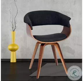 Summer Charcoal Fabric Mid Century Chair