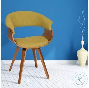 Summer Green Fabric Mid Century Chair