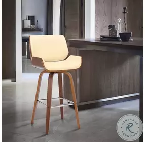 Tyler Cream 26" Swivel Counter Height Stool