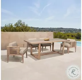 Vivid Brown Outdoor Patio Dining Table