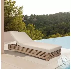 Vivid Brown Performance Fabric Outdoor Patio Lounge Chaise