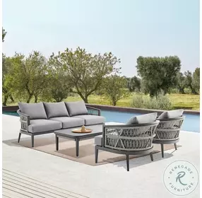Zella Earl Gray Outdoor Patio Arm Chair