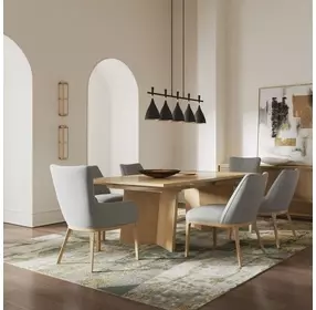 Loft Gray Upholstered Arm Chair