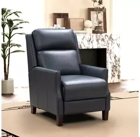Ledger Santa Fe Ocean Leather Power Recliner with Power Headrest and USB Charging