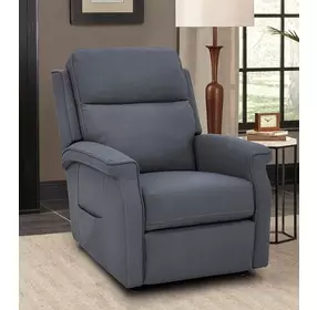 Lena Cappricio Slate Performance Fabric Power Lift Recliner with USB Charging and 2 Zone Heat