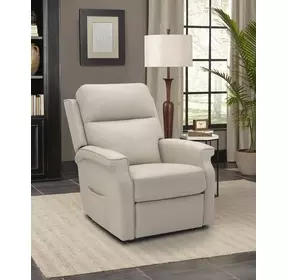 Lena Rainer Dove Power Lift Recliner with USB Charging and 2 Zone Heat