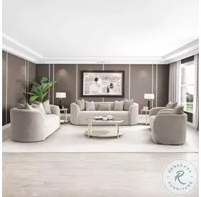 Arienna Gold And White Chairside Table