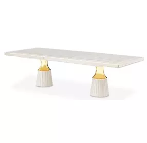 Carmela Shimmer Ivory Dining Room Set